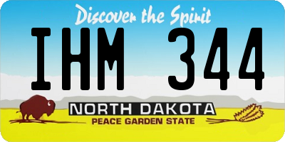 ND license plate IHM344