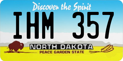 ND license plate IHM357