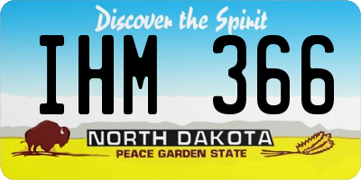 ND license plate IHM366