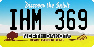 ND license plate IHM369