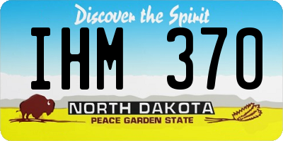 ND license plate IHM370