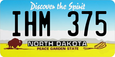 ND license plate IHM375