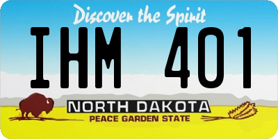 ND license plate IHM401