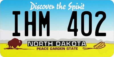 ND license plate IHM402