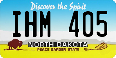 ND license plate IHM405