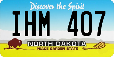 ND license plate IHM407