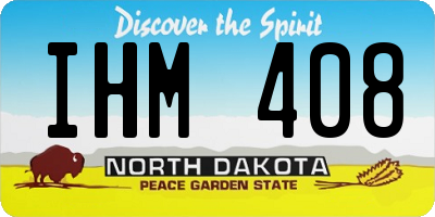 ND license plate IHM408