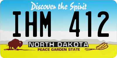 ND license plate IHM412