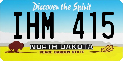 ND license plate IHM415