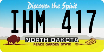 ND license plate IHM417