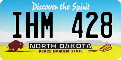 ND license plate IHM428
