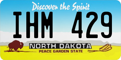 ND license plate IHM429