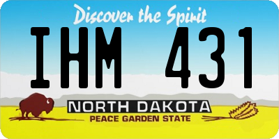 ND license plate IHM431