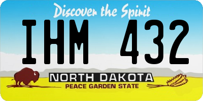 ND license plate IHM432