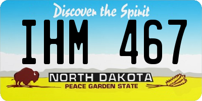 ND license plate IHM467