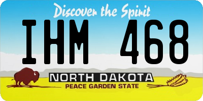 ND license plate IHM468