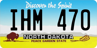 ND license plate IHM470