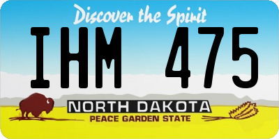ND license plate IHM475