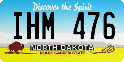 ND license plate IHM476