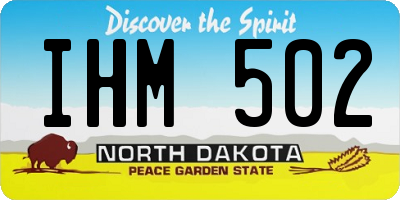 ND license plate IHM502