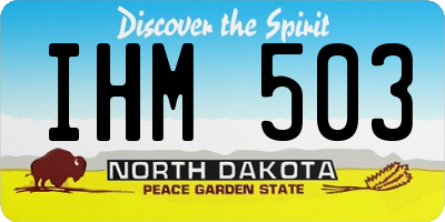ND license plate IHM503