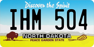 ND license plate IHM504