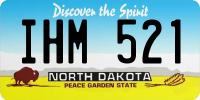 ND license plate IHM521
