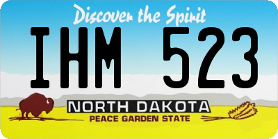 ND license plate IHM523
