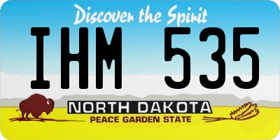ND license plate IHM535