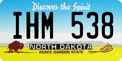 ND license plate IHM538