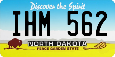 ND license plate IHM562