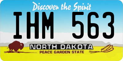 ND license plate IHM563