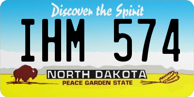 ND license plate IHM574