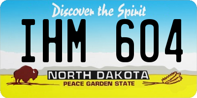 ND license plate IHM604