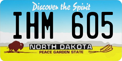 ND license plate IHM605