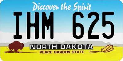 ND license plate IHM625