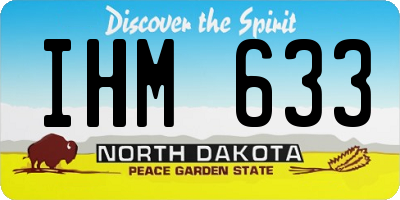 ND license plate IHM633