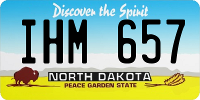 ND license plate IHM657