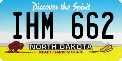 ND license plate IHM662