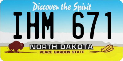 ND license plate IHM671