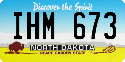 ND license plate IHM673