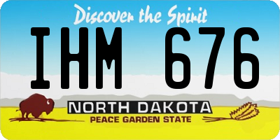 ND license plate IHM676