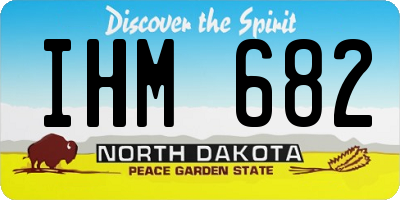 ND license plate IHM682