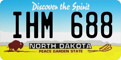 ND license plate IHM688