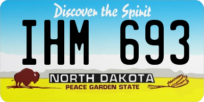 ND license plate IHM693