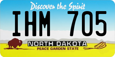 ND license plate IHM705