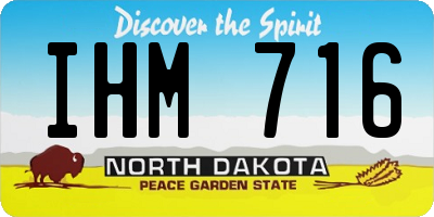 ND license plate IHM716