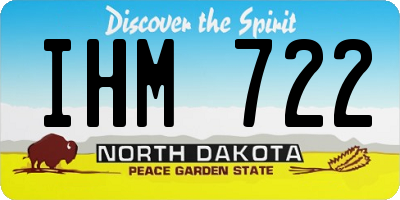 ND license plate IHM722