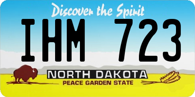 ND license plate IHM723