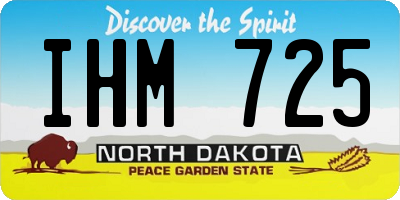 ND license plate IHM725